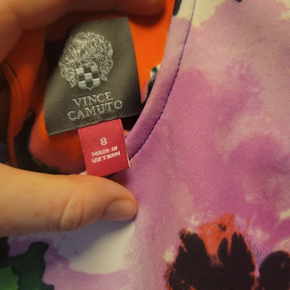 Vince Camuto Vibrant Floral Mini Dress - Purple and Pink - Picture 4 of 5
